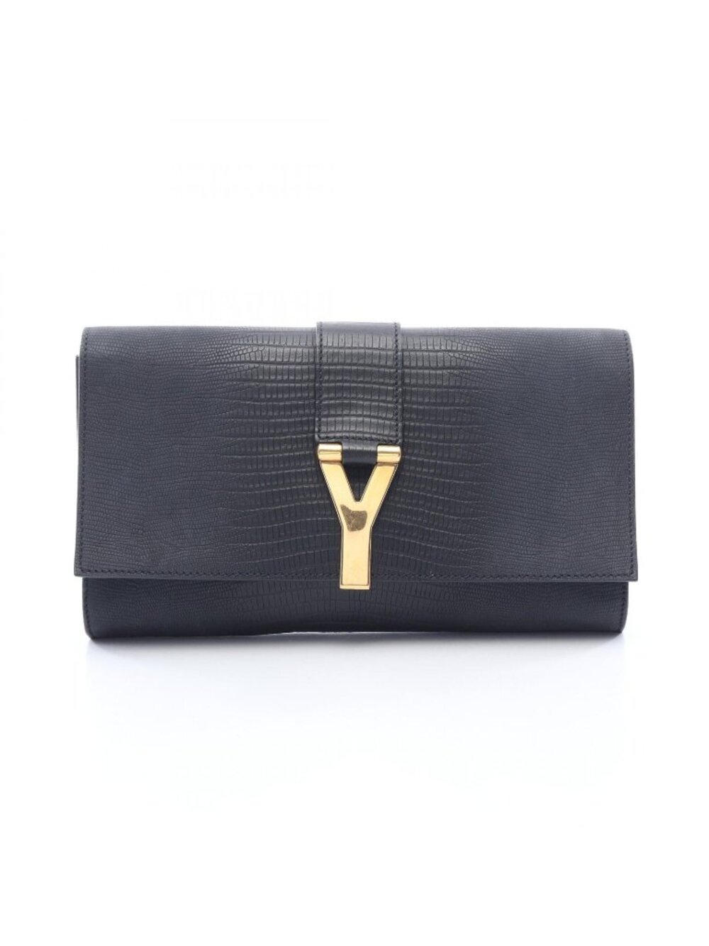 Saint Laurent Clutch Y-line Black Leather